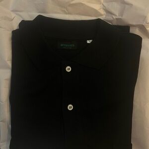 Men’s Bottega Veneta Black Cotton Polo, Size L. Very good condition
